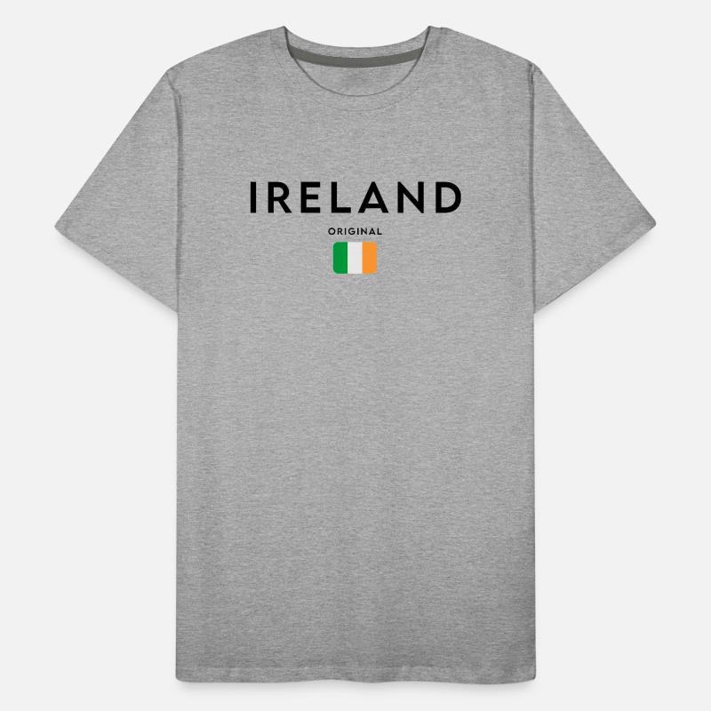 Drapeau de l’Irlande, design minimaliste élégant T-shirt bio Premium Homme