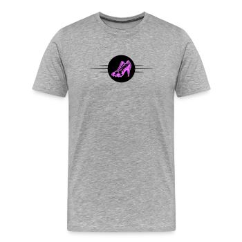 Frauenfussball Fussballschuhe Fussball - Männer Premium Bio T-Shirt - Grau meliert - Vorne - Damien (186cm)