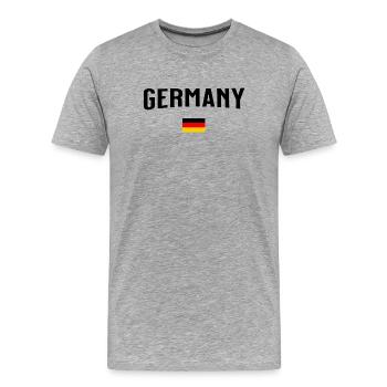 Germany - Männer Premium Bio T-Shirt - Grau meliert - Vorne - Damien (186cm)