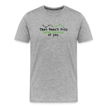 Datengetriebenes Graphline-Logo - Männer Premium Bio T-Shirt - Grau meliert - Vorne - Damien (186cm)