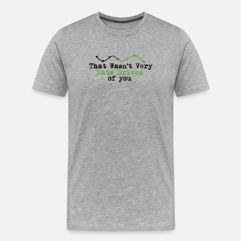 Datengetriebenes Graphline-Logo - Männer Premium Bio T-Shirt - Grau meliert