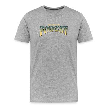 Trouve-moi dans la Forêt - T-shirt bio Premium Homme - gris chiné - Devant - Damien (186cm)