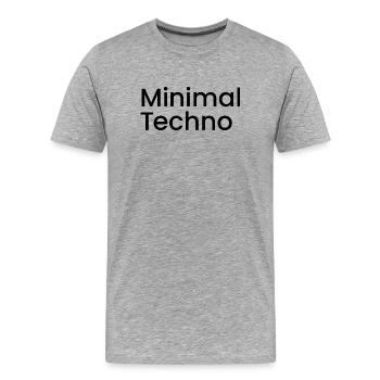 techno minimale - T-shirt bio Premium Homme - gris chiné - Devant - Damien (186cm)