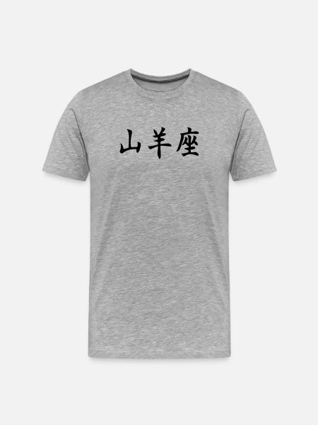 Sternzeichen Steinbock - Männer Premium Bio T-Shirt - Grau meliert