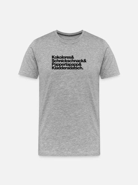 Kokolores frills Papperlapapp - Men's Premium Organic T-Shirt - heather grey