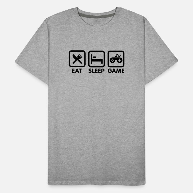 eat_sleep_game T-shirt bio Premium Homme