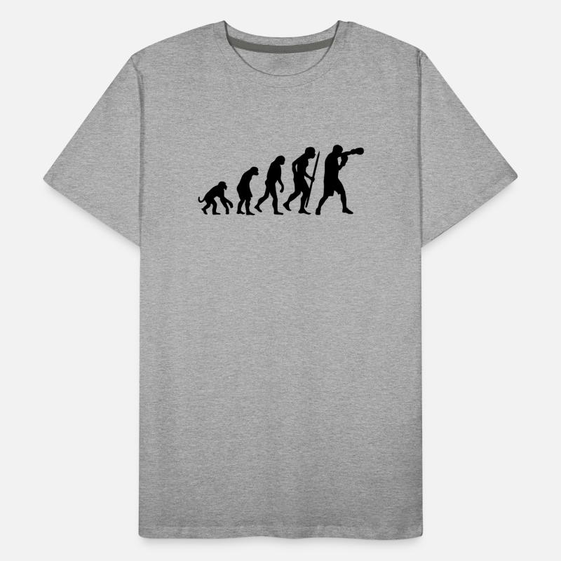 Evolution of boxing Männer Premium Bio T-Shirt