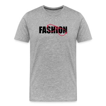 Fashion - T-shirt bio Premium Homme - gris chiné - Devant - Damien (186cm)