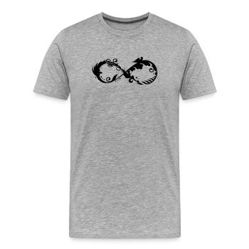 A symbol of infinity - Men's Premium Organic T-Shirt - heather grey - Front - Damien (186cm)