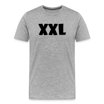 XXL - Männer Premium Bio T-Shirt - Grau meliert - Vorne - Damien (186cm)