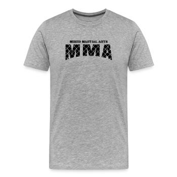 MMA Mixed Martial Arts - Männer Premium Bio T-Shirt - Grau meliert - Vorne - Damien (186cm)
