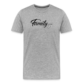 le pouvoir familial - T-shirt bio Premium Homme - gris chiné - Devant - Damien (186cm)