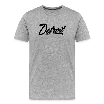 Chemise de Détroit - T-shirt bio Premium Homme - gris chiné - Devant - Damien (186cm)