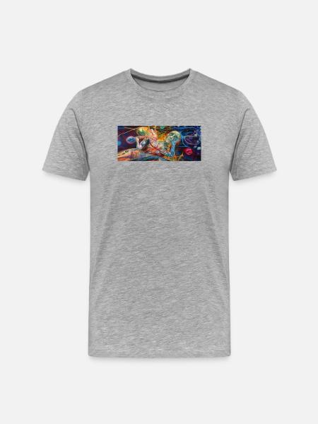 Neon Anatomy Dreamscape - Men's Premium Organic T-Shirt - heather grey