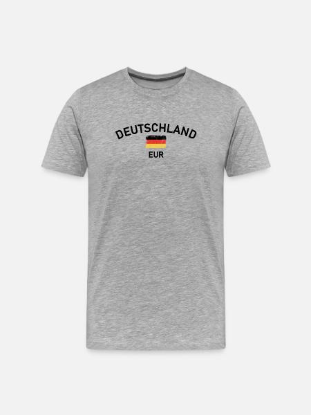German Flag Brush Stroke - Men's Premium Organic T-Shirt - heather grey