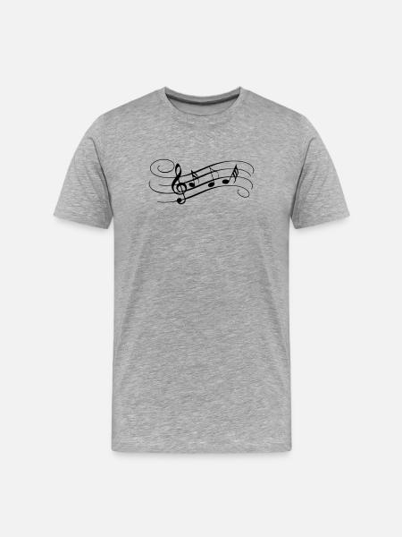 Soaring notes - Men's Premium Organic T-Shirt - heather grey
