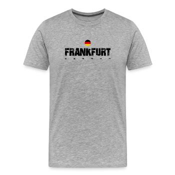 Minimalistisches Emblem der deutschen Flagge - Männer Premium Bio T-Shirt - Grau meliert - Vorne - Damien (186cm)