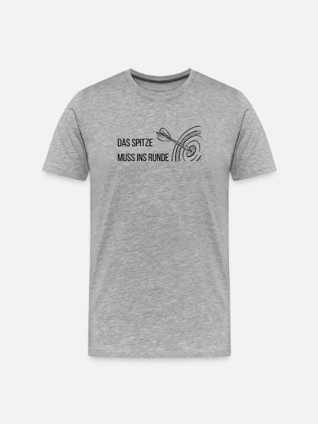 Darts - Männer Premium Bio T-Shirt - Grau meliert