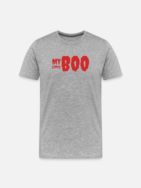 My Little Boo Childhood T-Shirt Design - Men's Premium Organic T-Shirt - heather grey