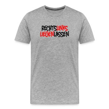 Leave it on the right - Men's Premium Organic T-Shirt - heather grey - Front - Damien (186cm)