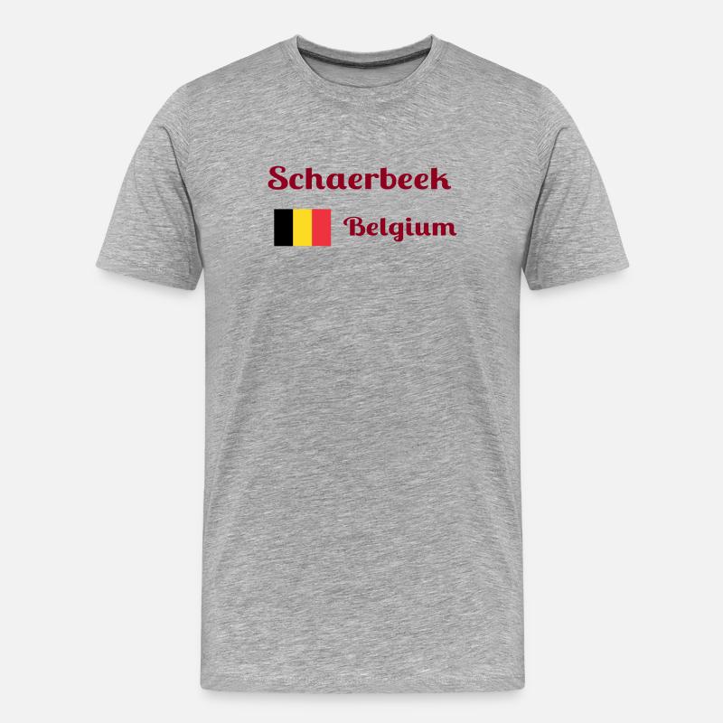 Schaerbeek Belgio - Stampe alla moda - Maglietta ecologica premium da uomo - grigio melange