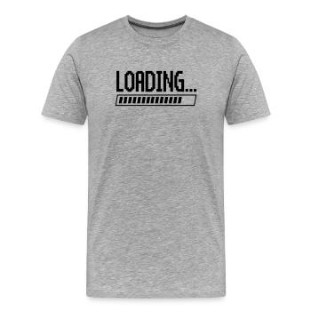 Loading - Men's Premium Organic T-Shirt - heather grey - Front - Damien (186cm)