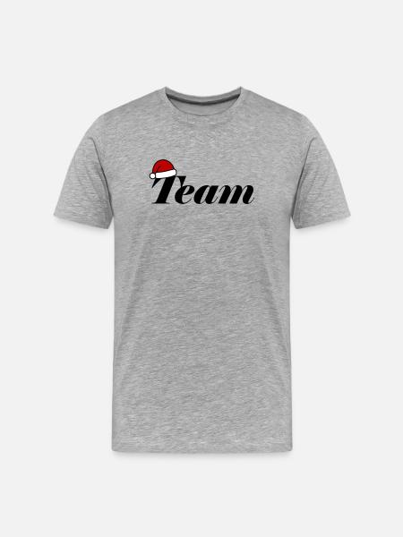 Team Christmas Christmas Hat - Men's Premium Organic T-Shirt - heather grey