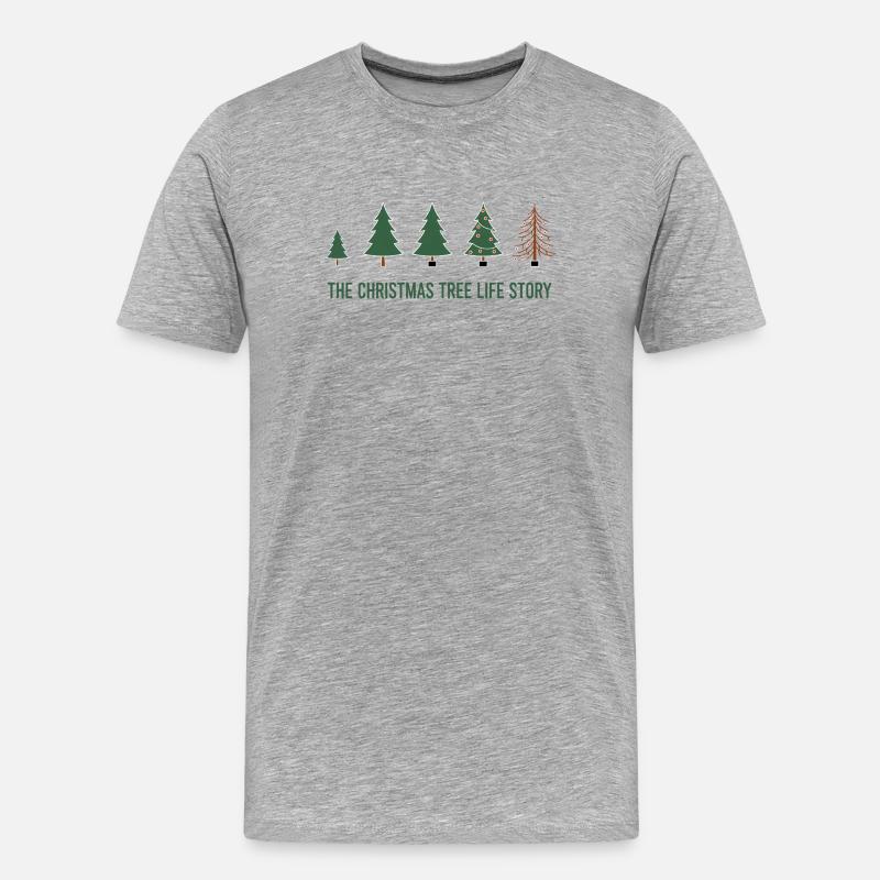 Christmas Tree Evolution – Funny Xmas Design - Men's Premium Organic T-Shirt - heather grey
