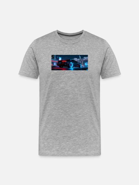 Neonflitzer City Night - Men's Premium Organic T-Shirt - heather grey
