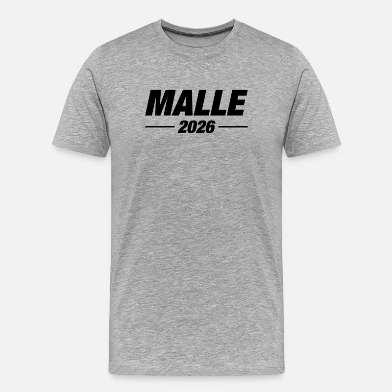 Malle 2026 Urlaub - Männer Premium Bio T-Shirt - Grau meliert