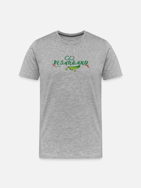 Go Vegan January - Men's Premium Organic T-Shirt - heather grey