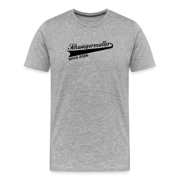 Mother-in-law 2026, best mother-in-law ever - Men's Premium Organic T-Shirt - heather grey - Front - Damien (186cm)