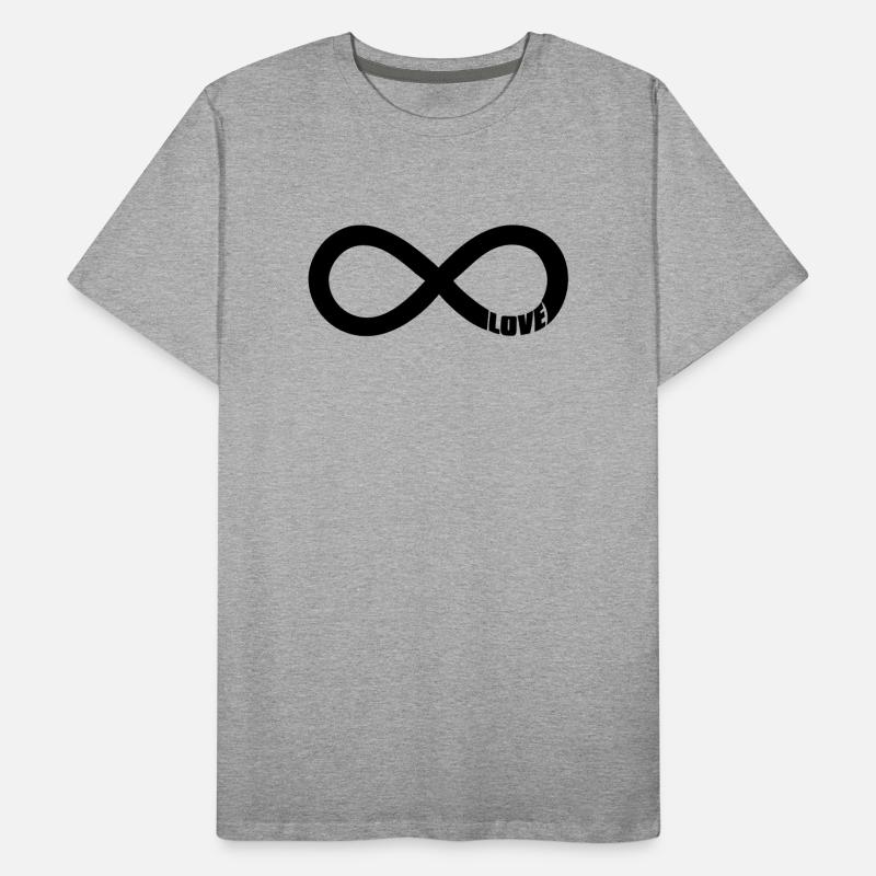 Infinity Love Symbol – Schwarz Männer Premium Bio T-Shirt