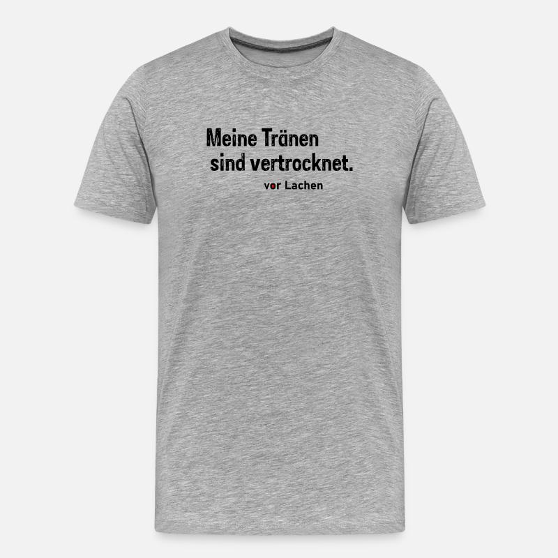 Tränen vertrocknet - Männer Premium Bio T-Shirt - Grau meliert