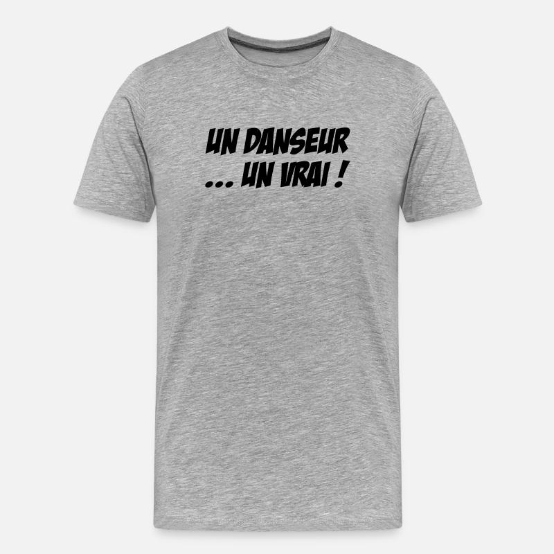 Eine Tänzerin... ein echtes - Männer Premium Bio T-Shirt - Grau meliert