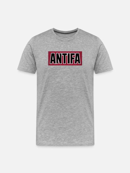 Antifa - Antifascist Merch - Men's Premium Organic T-Shirt - heather grey