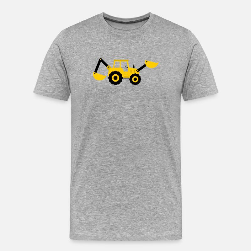 Bagger - Männer Premium Bio T-Shirt - Grau meliert