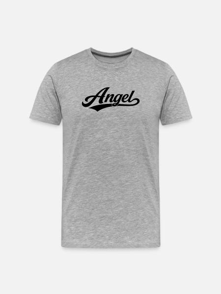 Angel name first last family - Men's Premium Organic T-Shirt - heather grey