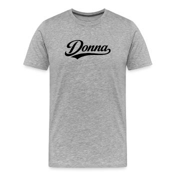 Donna, nom du premier nom de famille, cadeaux de famille - T-shirt bio Premium Homme - gris chiné - Devant - Damien (186cm)