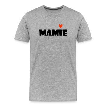 GRANNY. MAMMA. GRANDMOTHER. MOTHER'S DAY. GIFT - Men's Premium Organic T-Shirt - heather grey - Front - Damien (186cm)