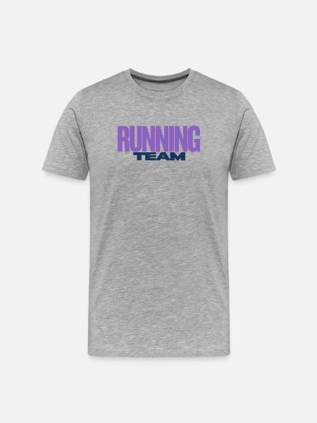 Running Team - Männer Premium Bio T-Shirt - Grau meliert
