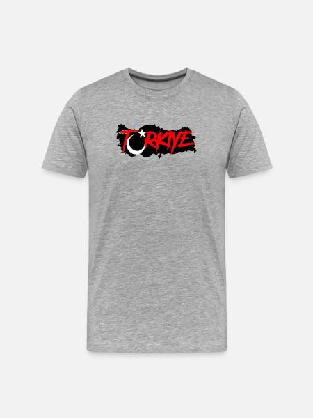 Türkei WM - Männer Premium Bio T-Shirt - Grau meliert