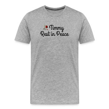 Timmy Rest in Peace Ruhe in Frieden Wal - Männer Premium Bio T-Shirt - Grau meliert - Vorne - Damien (186cm)