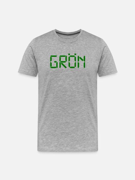 Green - LCD - Men's Premium Organic T-Shirt - heather grey