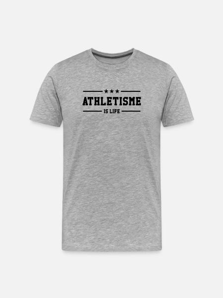 Athletics is life - Men's Premium Organic T-Shirt - heather grey