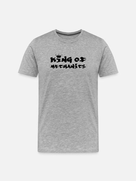 King of Mechanics - Men's Premium Organic T-Shirt - heather grey