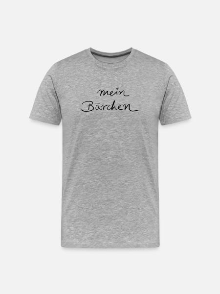 mein Bärchen - Männer Premium Bio T-Shirt - Grau meliert