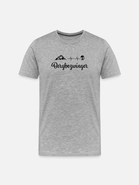 Bergbezwinger - Männer Premium Bio T-Shirt - Grau meliert