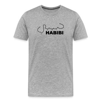 Habibi Schatz Arabischer Ausdruck Geschenk Heart - Männer Premium Bio T-Shirt - Grau meliert - Vorne - Damien (186cm)