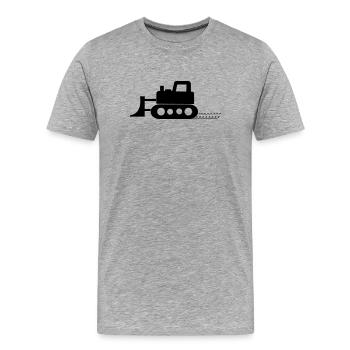 bulldozer - Men's Premium Organic T-Shirt - heather grey - Front - Damien (186cm)